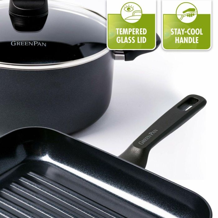 Green Pan Grill Menphis Square 28 cm - Sartén antiadherente de cerámica, libre de PFAS, compatible con todas las cocinas 2 Green Pan Grill Menphis Square 28 cm - Sartén antiadherente de cerámica, libre de PFAS, compatible con todas las cocinas 2