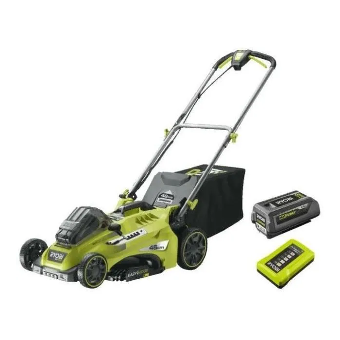 Ryobi MAX POWER 36V Cortacésped Inalámbrico - Ancho de Corte 40 cm - Recogida y Mulching - Incluye 1 Batería 36V 5.0 Ah y Cargador 1