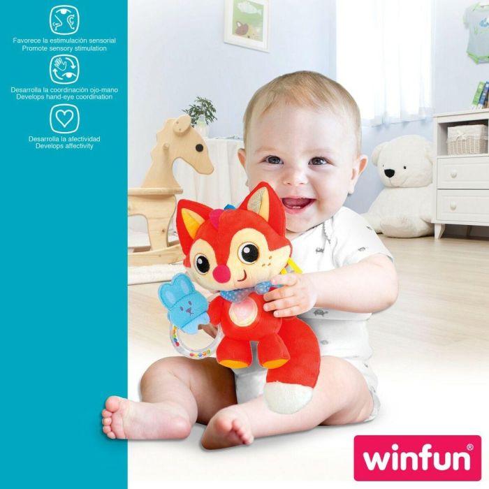 Peluche Sonajero Winfun Zorro 13,5 x 26,5 x 7,5 cm (6 Unidades) 3 Peluche Sonajero Winfun Zorro 13,5 x 26,5 x 7,5 cm (6 Unidades) 3