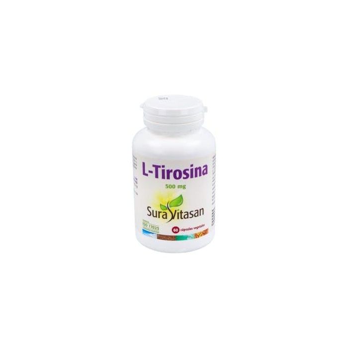 SURA VITASAN L-Tirosina 500 mg, aminoácido esencial para neurotransmisores, 60 cápsulas vegetales