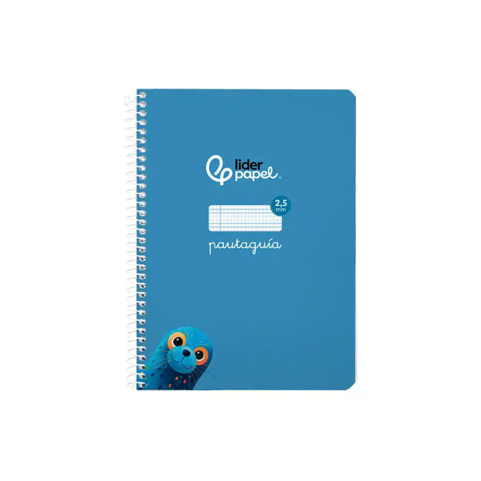 Liderpapel Cuaderno Espiral A5 Pautaguía Tapa Blanda 40 Hojas 75gr Cuadro Pautado 2,5mm Color Azul 1