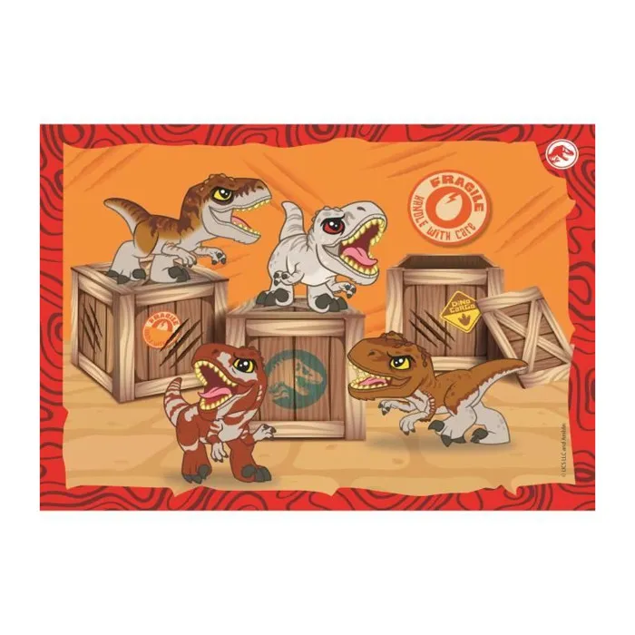 Clementoni CLE1695906884588 Puzzle 4 en 1 Jurassic World 2