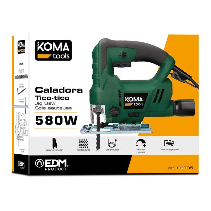 Koma Tools SC-580 Sierra de Calar Eléctrica 580W Velocidad Regulable Sistema Pendular 65mm Corte Madera Mango Ergonómico 1 Koma Tools SC-580 Sierra de Calar Eléctrica 580W Velocidad Regulable Sistema Pendular 65mm Corte Madera Mango Ergonómico 1