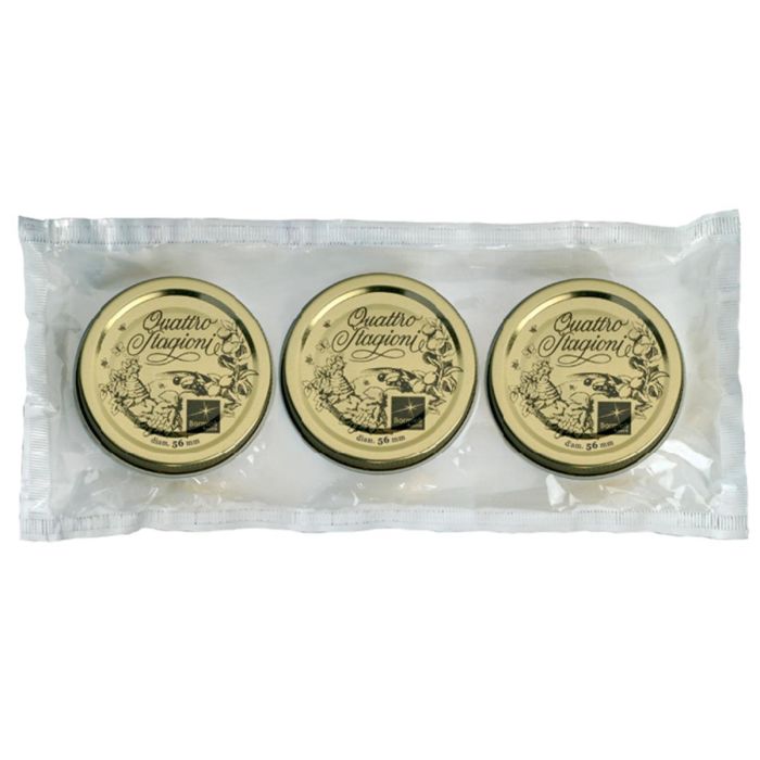 Set 3 Tapas Inox Quattro Stagioni Bormioli Rocco 56 mm 2 Set 3 Tapas Inox Quattro Stagioni Bormioli Rocco 56 mm 2