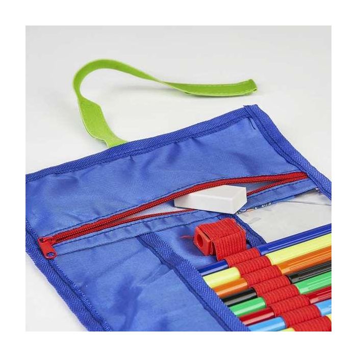 Cerdá Estuche Portatodo Accesorios Capitán América Avengers Azul, para Material Escolar, Niños 3-12 Años 2