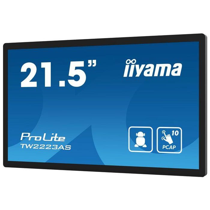 iiyama TW2223AS-B2 Monitor Táctil 21.5" Full HD 1920x1080 Android Negro 16:9 18ms HDMI 400cd/m² VA Panel Multi-Touch 10 Puntos 11