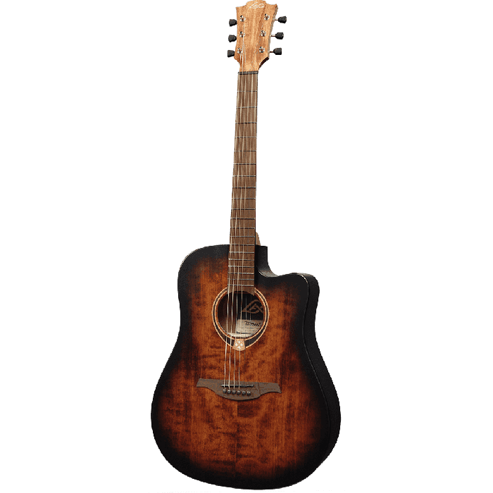 Guitarra Cústica Lâg Dreadnought Cutway Tramonatne 70 A/E - Black & Brown 1 Guitarra Cústica Lâg Dreadnought Cutway Tramonatne 70 A/E - Black & Brown 1