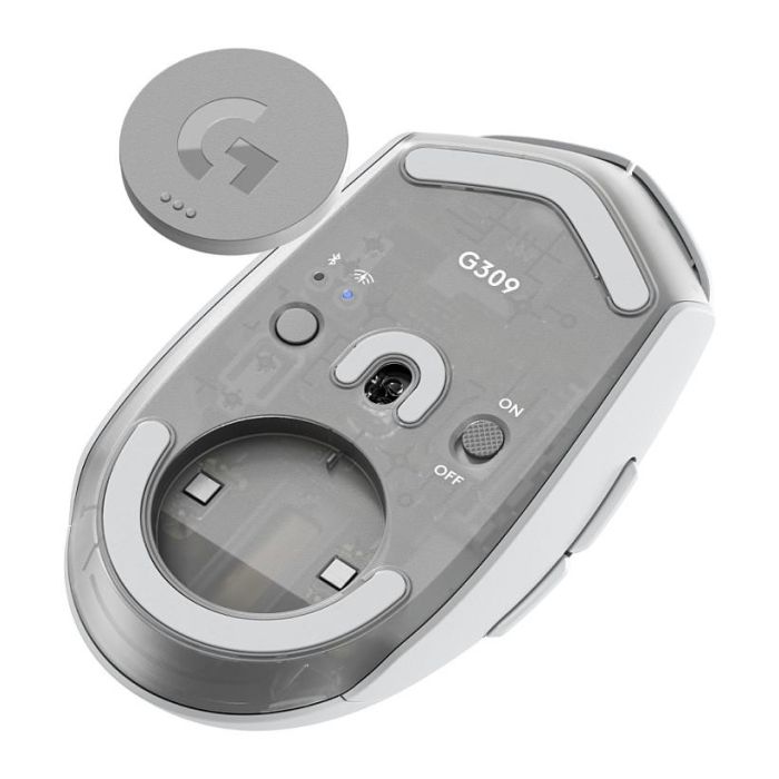 Logitech G G309 Ratón Gaming Inalámbrico LIGHTSPEED - Sensor Óptico HERO 25K, 25600 DPI, Interruptores LIGHTFORCE, PTFE, Batería de Larga Duración