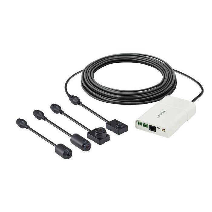 Hanwha Cámara IP oculta 2M AI Pinhole WDR H.265 interior 12V/PoE Wisenet X. Cabezal remoto, audio Hanwha Cámara IP oculta 2M AI Pinhole WDR H.265 interior 12V/PoE Wisenet X. Cabezal remoto, audio