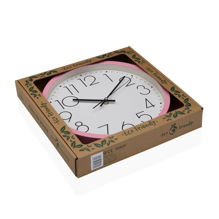 Reloj de Pared Versa Rosa Madera 4,2 x 30 x 30 cm 2