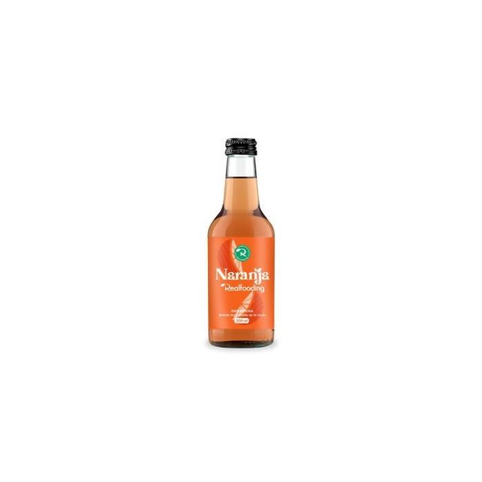 Realfooding Kombucha de Té Verde con Naranja 250ml Ecológica y Vegana Sin Gluten