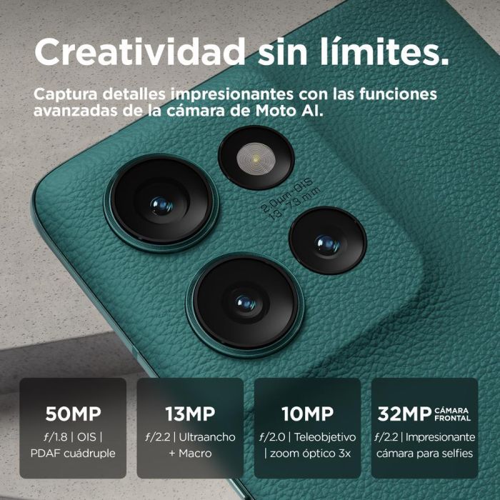 Motorola edge 50 5G Smartphone 12GB RAM 512GB Almacenamiento 6.67" pOLED 50MP Cámara 5000 mAh IP68 Verde 5 Motorola edge 50 5G Smartphone 12GB RAM 512GB Almacenamiento 6.67" pOLED 50MP Cámara 5000 mAh IP68 Verde 5