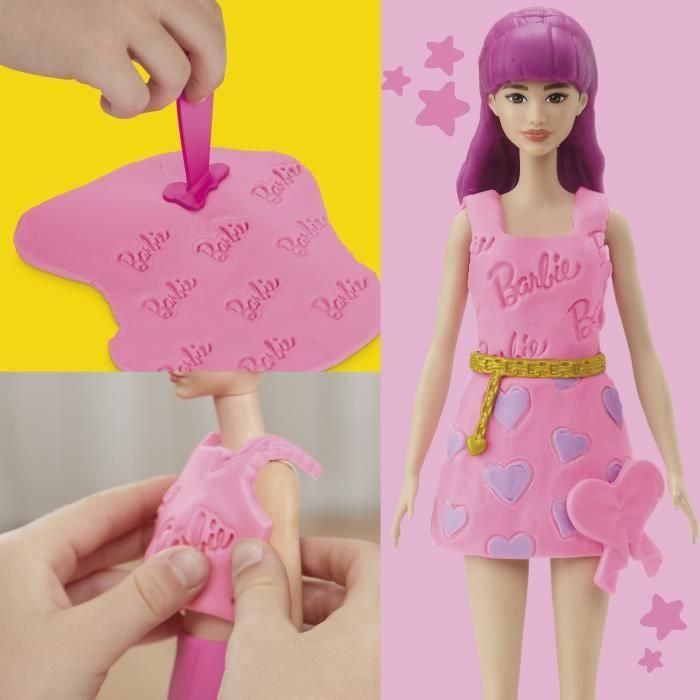 Play-Doh HASG13575X0 Plastilina Barbie Corazones y Cabello 4 Play-Doh HASG13575X0 Plastilina Barbie Corazones y Cabello 4