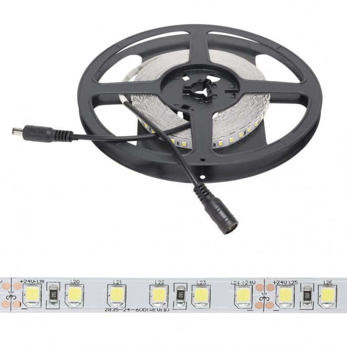Tira de 600 LEDs 60W 5.500Lm CRI85 6000ºK SMD2835 24VDC x5M 40.000H [GR-RDT2835-120-24-CW]-Blanco Frío 1