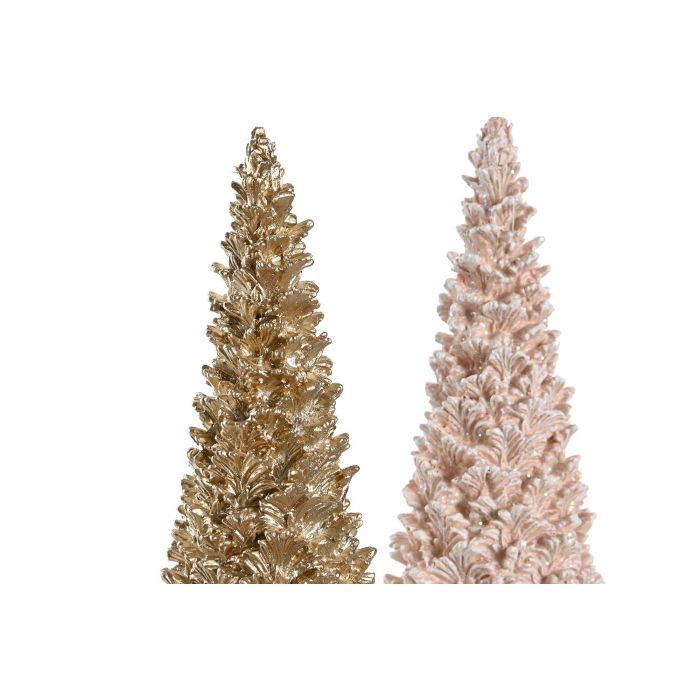 DKD Home Decor Figura de Navidad Fantasía con Diseño de Árbol, Fabricada en Resina - 10.5x32x10.5 cm (Pack 2 Unidades) 1
