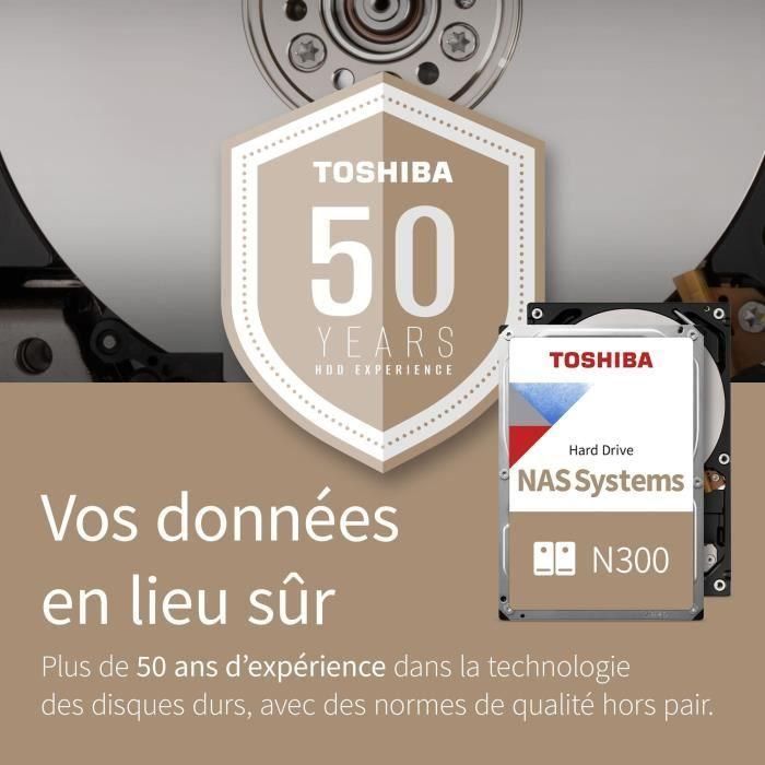 Disco duro interno - TOSHIBA - NAS N300 - 14 TB - 7200 rpm - Alta fiabilidad - RAID 2 Disco duro interno - TOSHIBA - NAS N300 - 14 TB - 7200 rpm - Alta fiabilidad - RAID 2