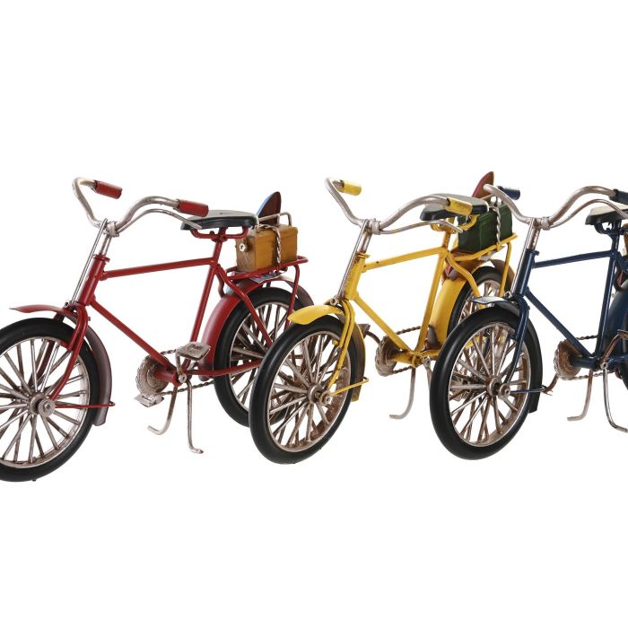 DKD Home Decor Vehículo Decoración Vintage Rojo Azul Metal 7.5 x 13 x 23 cm 1