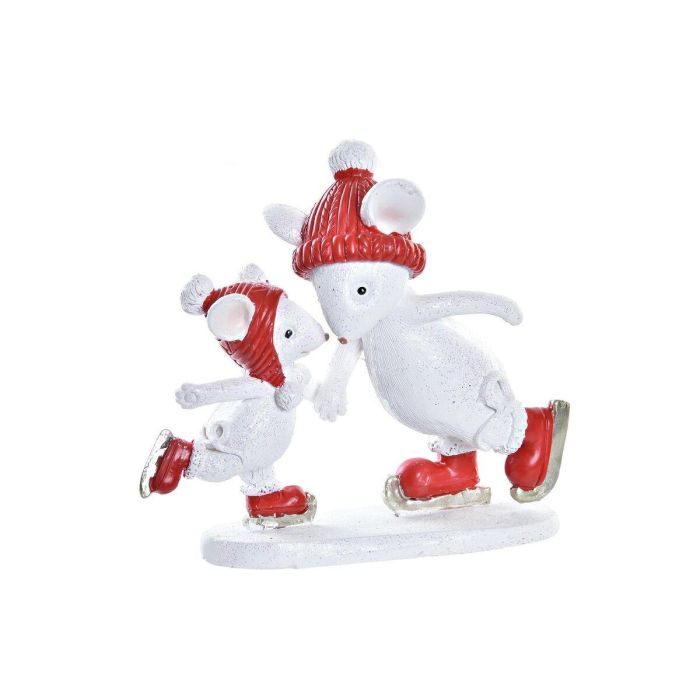 Figura Navidad Moderna DKD Home Decor Blanco Rojo 3.5 x 9 x 9.5 cm Figura Navidad Moderna DKD Home Decor Blanco Rojo 3.5 x 9 x 9.5 cm