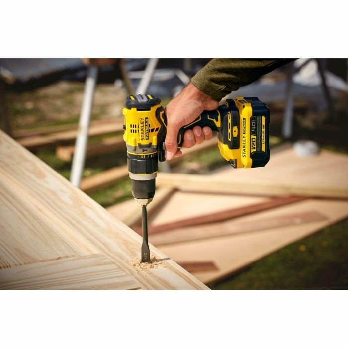 Stanley FATMAX SFMCD721M2K-QW Taladro Percutor V20 Brushless 18V con 2 Baterías 4.0Ah, Cargador y Maletín 6 Stanley FATMAX SFMCD721M2K-QW Taladro Percutor V20 Brushless 18V con 2 Baterías 4.0Ah, Cargador y Maletín 6