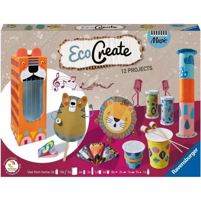 RavensburgerEcoCreateEco-responsableReciclajeJuguetesFabricación de objetosCreación de instrumentos Edad 620229