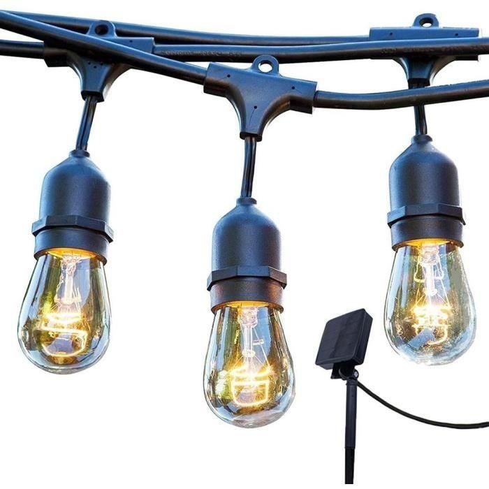 Lumisky LUM3760119733042 Guirnalda de luz solar 10 bombillas filamento vintage LED blanco cálido 6,50 m Lumisky LUM3760119733042 Guirnalda de luz solar 10 bombillas filamento vintage LED blanco cálido 6,50 m