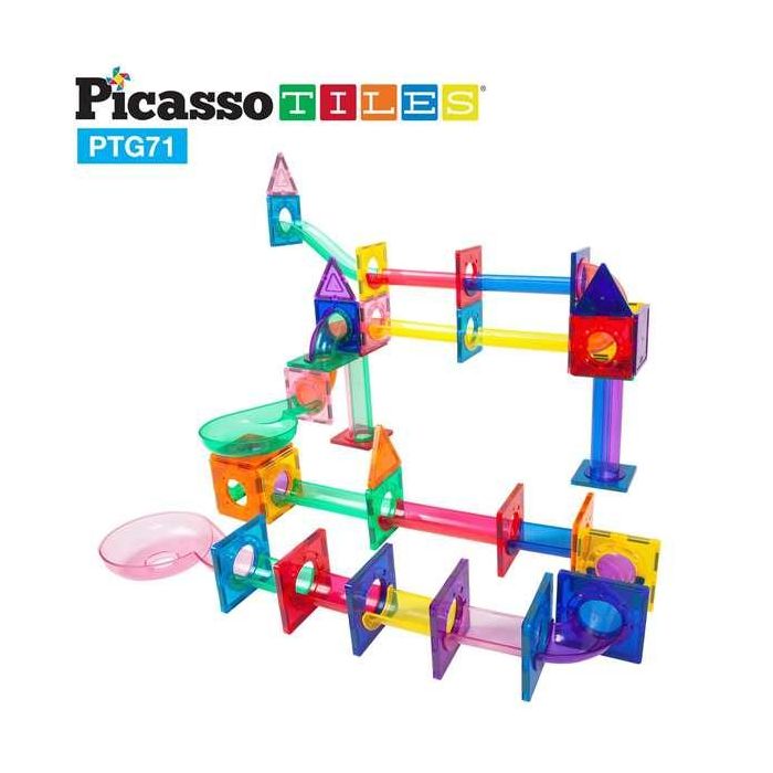 Circuito de canicas magético picasso tiles 71 piezas. las piezas pueden ser utilizadas con otros bloques de picasso tiles 2 Circuito de canicas magético picasso tiles 71 piezas. las piezas pueden ser utilizadas con otros bloques de picasso tiles 2
