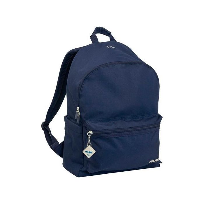 Milan Mochila Urbana Clasica 2 Cremalleras 22 L Serie 1918 Azul Marino