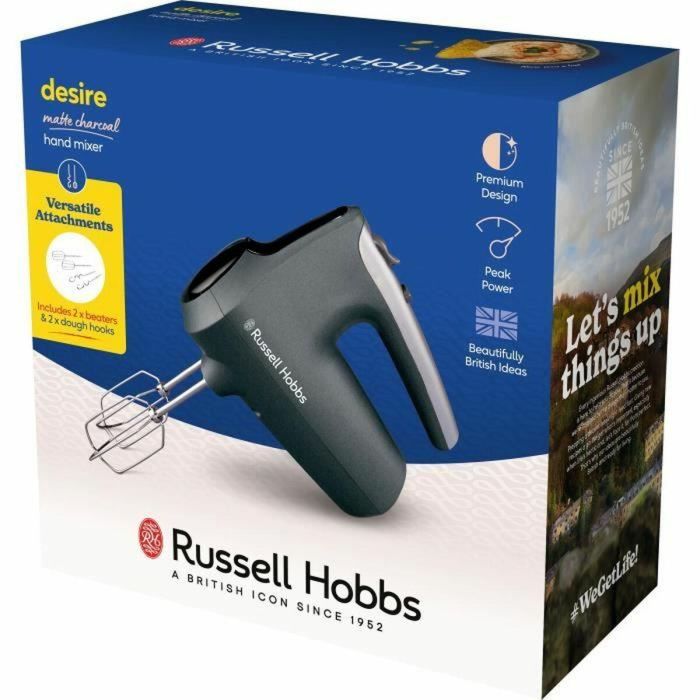 Batidora de mano - RUSSEL HOBBS - Desire Matte Charcoal - 185 W - 5 velocidades - Negra 1