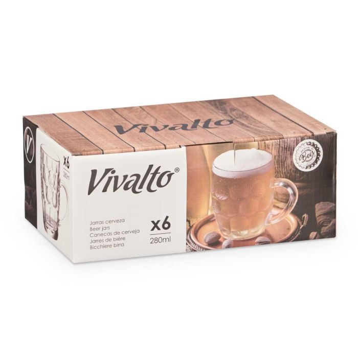 Jarra Cerveza 280 Ml Asa Vivalto 10X9CM (24 Unidades) 2 Jarra Cerveza 280 Ml Asa Vivalto 10X9CM (24 Unidades) 2