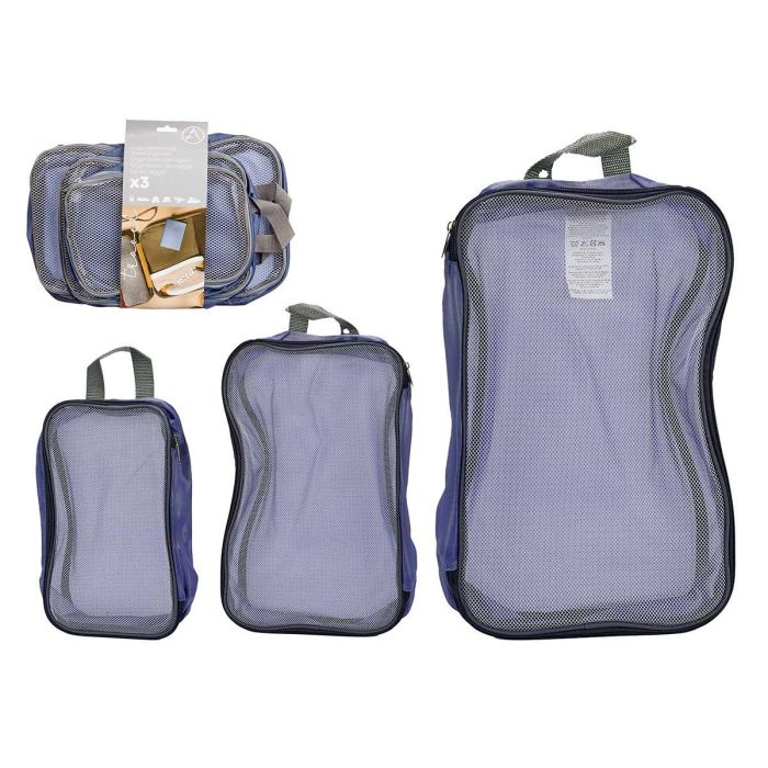 Set 3 Bolsas de Viaje Gris Arte Regal - 37x23x2 cm, Tela (12 Unidades) Set 3 Bolsas de Viaje Gris Arte Regal - 37x23x2 cm, Tela (12 Unidades)