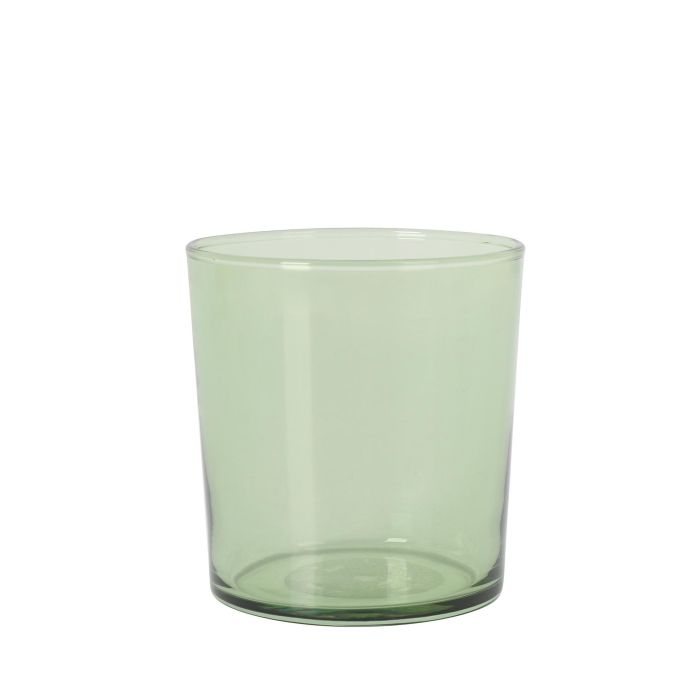 LAV Vaso Pinta 340 ml / 0.34 L con Diseño de Limones Color Verde - 8.5 x 8.5 x 9 cm - Ref. BDG386 (24 Unidades)