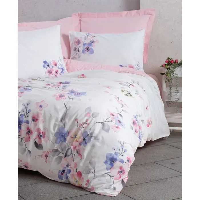 Juego de Cama 1 Funda Nórdica 220x240 cm + 2 Fundas de Almohada 60x60 cm 100% Algodón Rosa ASI8683342981606 2