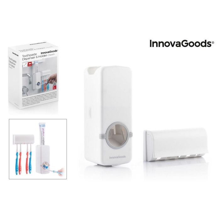 Dispensador de Pasta Dental con Soporte para Cepillos Diseeth InnovaGoods 0 Dispensador de Pasta Dental con Soporte para Cepillos Diseeth InnovaGoods 0