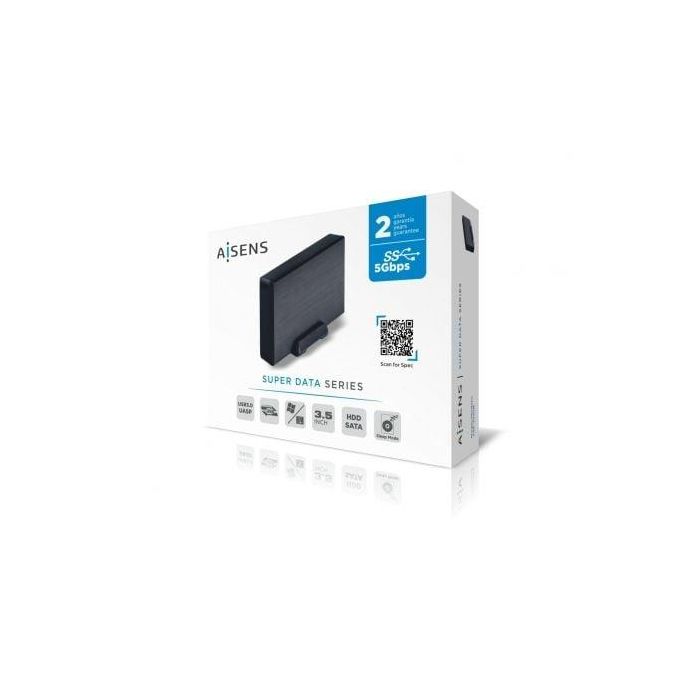 Aisens Caja Externa 3.5" Ase-3530B SATA a USB 3.0-USB 3.1 Gen1 Negro para Discos Duros de 3.5" 2