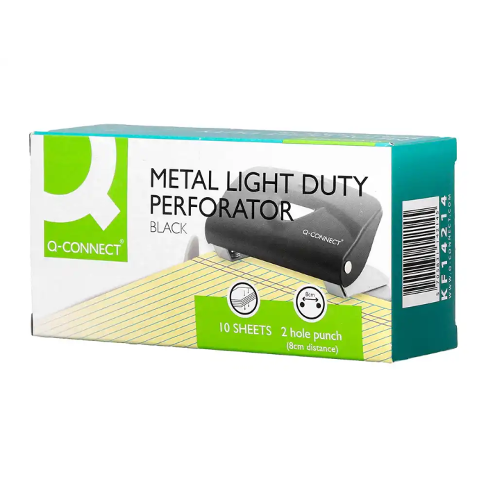 Q-connect KF14214 Taladrador Negro, Abertura 1 mm, Capacidad 10 Hojas 7