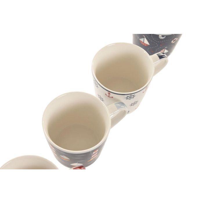 Mug Atlantico DKD Home Decor Azul Marino Rojo 10 x 9 x 13.5 cm (12 Unidades) 2