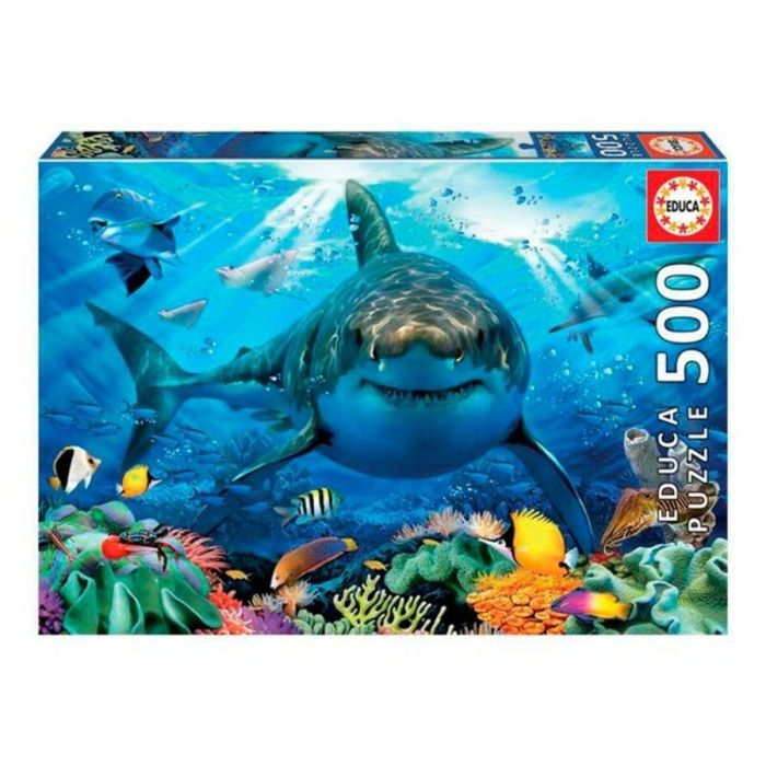 Puzzle 500 piezas gran tiburón blanco