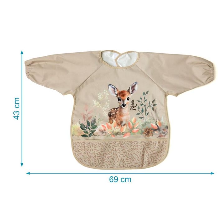 Babero Impermeable Con Mangas Ciervo Beige 3 Babero Impermeable Con Mangas Ciervo Beige 3