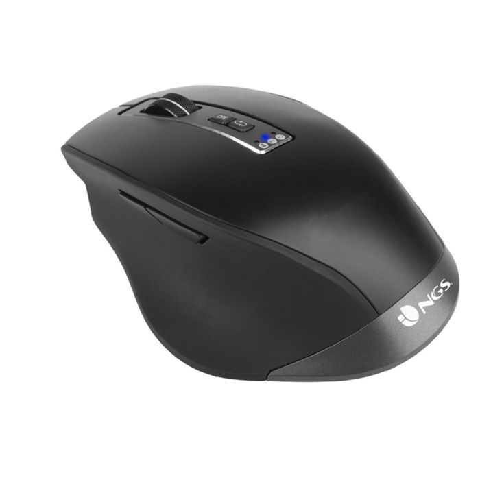 NGS Blur-Rb Ratón Inalámbrico Multidispositivo Bluetooth Recargable Láser 2.4GHz USB-A/USB-C, BT4.0, DPI Ajustable 800/1600/3200, 6 Botones, Ergonómico Diestro, Plug and Play 1