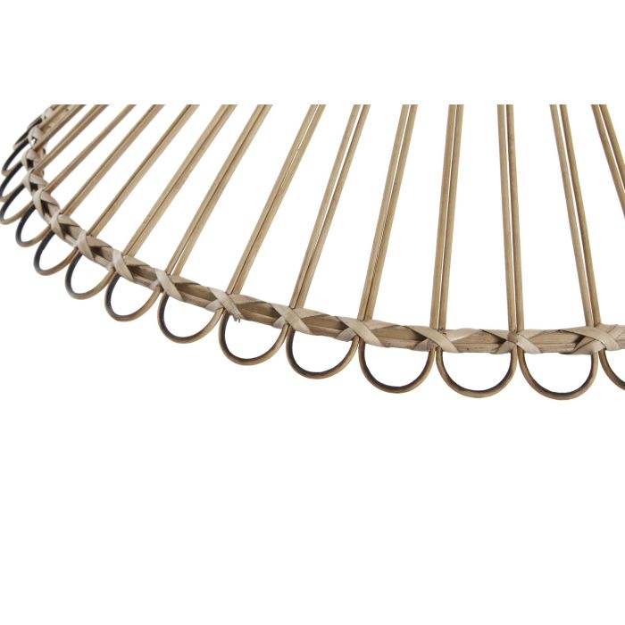 DKD Home Decor Lámpara de Techo Balines 57x21x57 cm (2 Unidades) Ratán Marrón Negro E27 50W 2