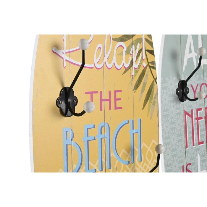 Perchero de Pared DKD Home Decor 30 x 90 x 7 cm Mediterráneo (2 Unidades) 1