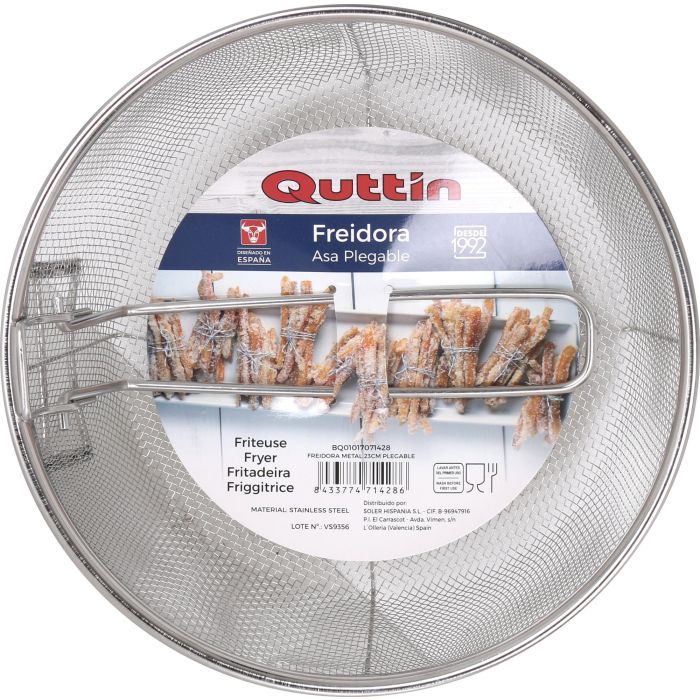 Freidora de Metal Plegable Qutti 23 cm (12 Unidades) 3 Freidora de Metal Plegable Qutti 23 cm (12 Unidades) 3