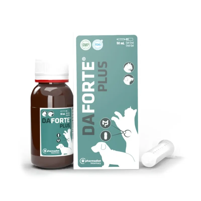Pharmadiet Daforte Plus Gel 50 mL para Perros y Gatos con Probióticos y Prebióticos para el Bienestar Intestinal