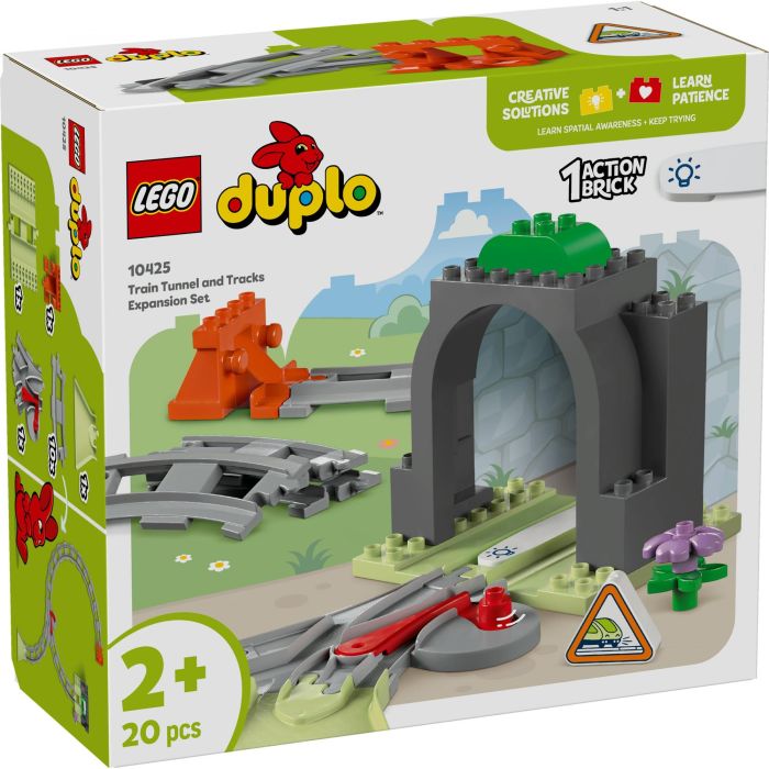 Lego Duplo 10425 Set de Expansión Túnel y Vías Ferroviarias para niños +2 años, con 10 tramos de vía y cambio de agujas 8