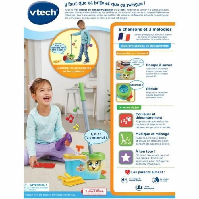 Set de Limpieza Vtech Little Magi'clean Cleaning Trolley Juguetes 2 Set de Limpieza Vtech Little Magi'clean Cleaning Trolley Juguetes 2