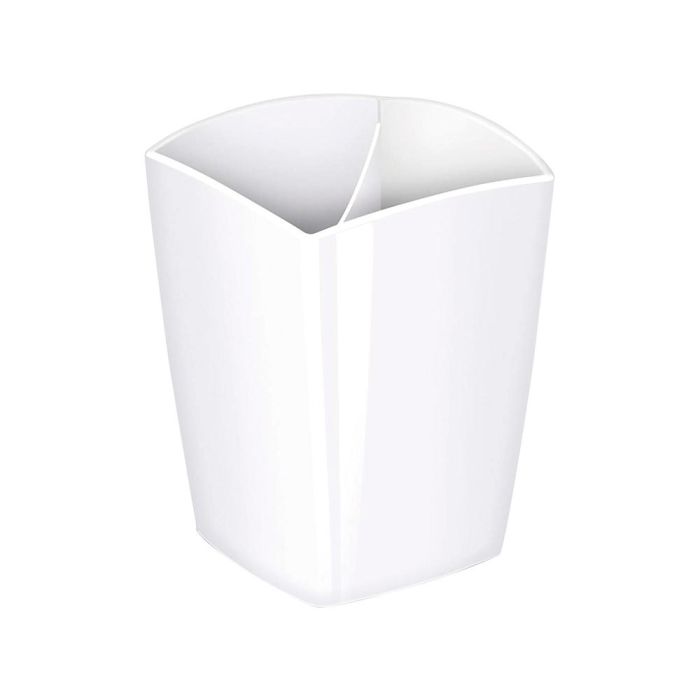 Cubilete Portalapices Cep Blanco Opaco Plastico Magnetico 78x74x95 mm 1