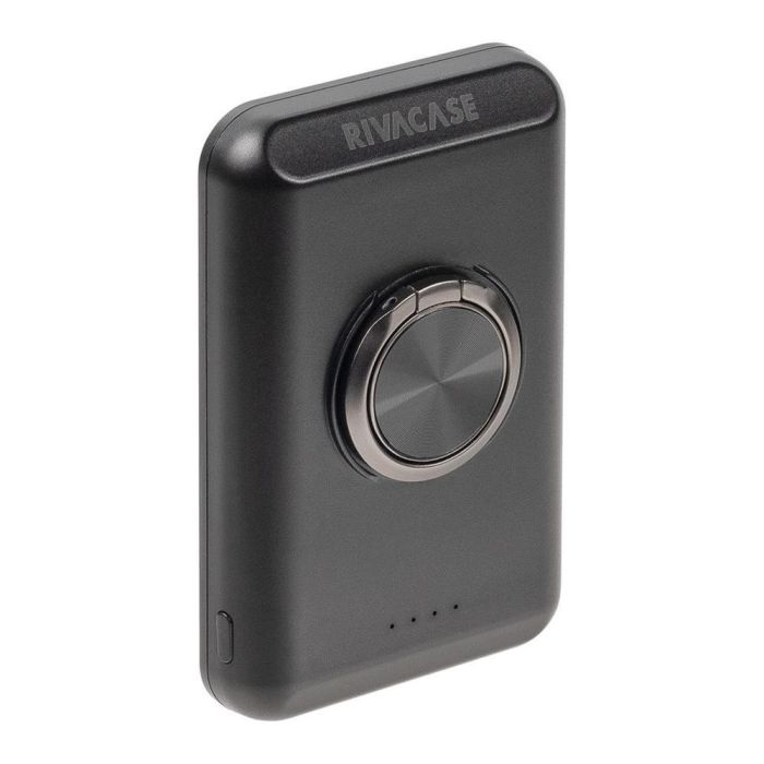 Rivacase Va2603 Powerbank Batería Portátil Magsafe 5000mAh Qi 15W y Carga Rápida 22.5W para iPhone con Anillo Soporte Integrado