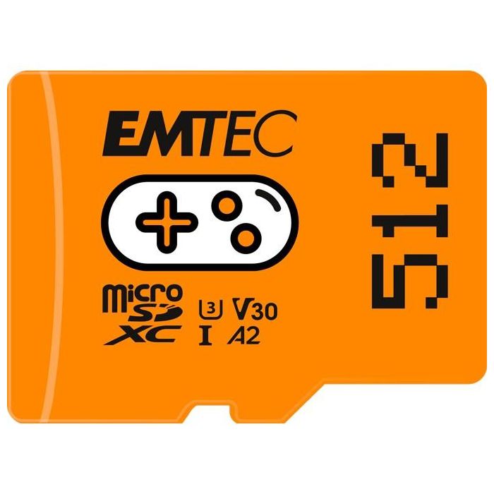CARD Emtec m512GB UHS I U3 V30 A2 Gaming Orange 1 CARD Emtec m512GB UHS I U3 V30 A2 Gaming Orange 1