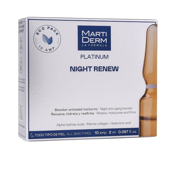Martiderm PLATINUM NIGHT RENEW ampollas 10 x 2 ml Tratamiento Facial Reafirmante Martiderm PLATINUM NIGHT RENEW ampollas 10 x 2 ml Tratamiento Facial Reafirmante