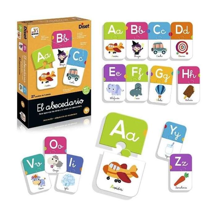 Diset Juego Educativo El Abecedario Castellano con 27 Puzzles para 4 Años 1
